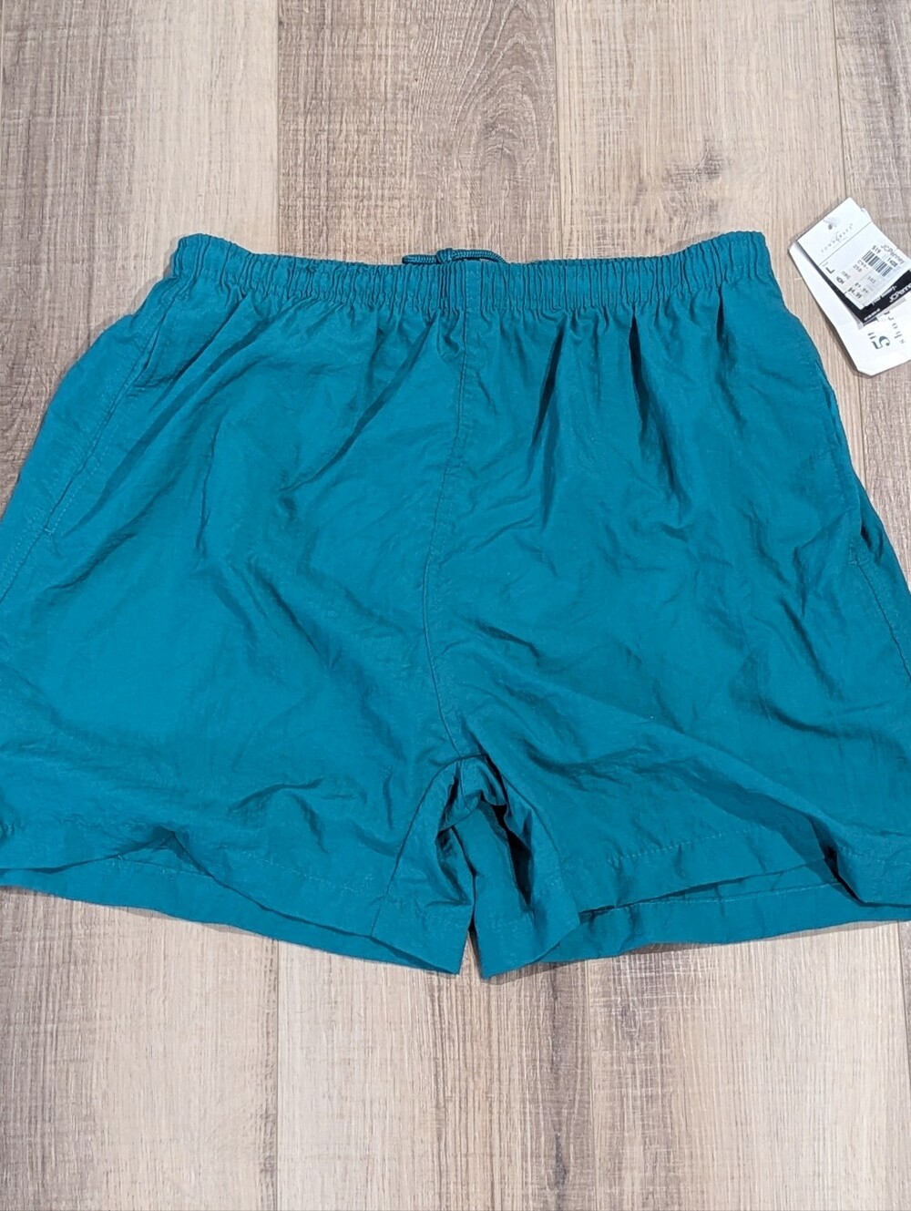 VTG Towncraft Swim Trunks Shorts Teal Made In Korea NWT 5" Inseam L